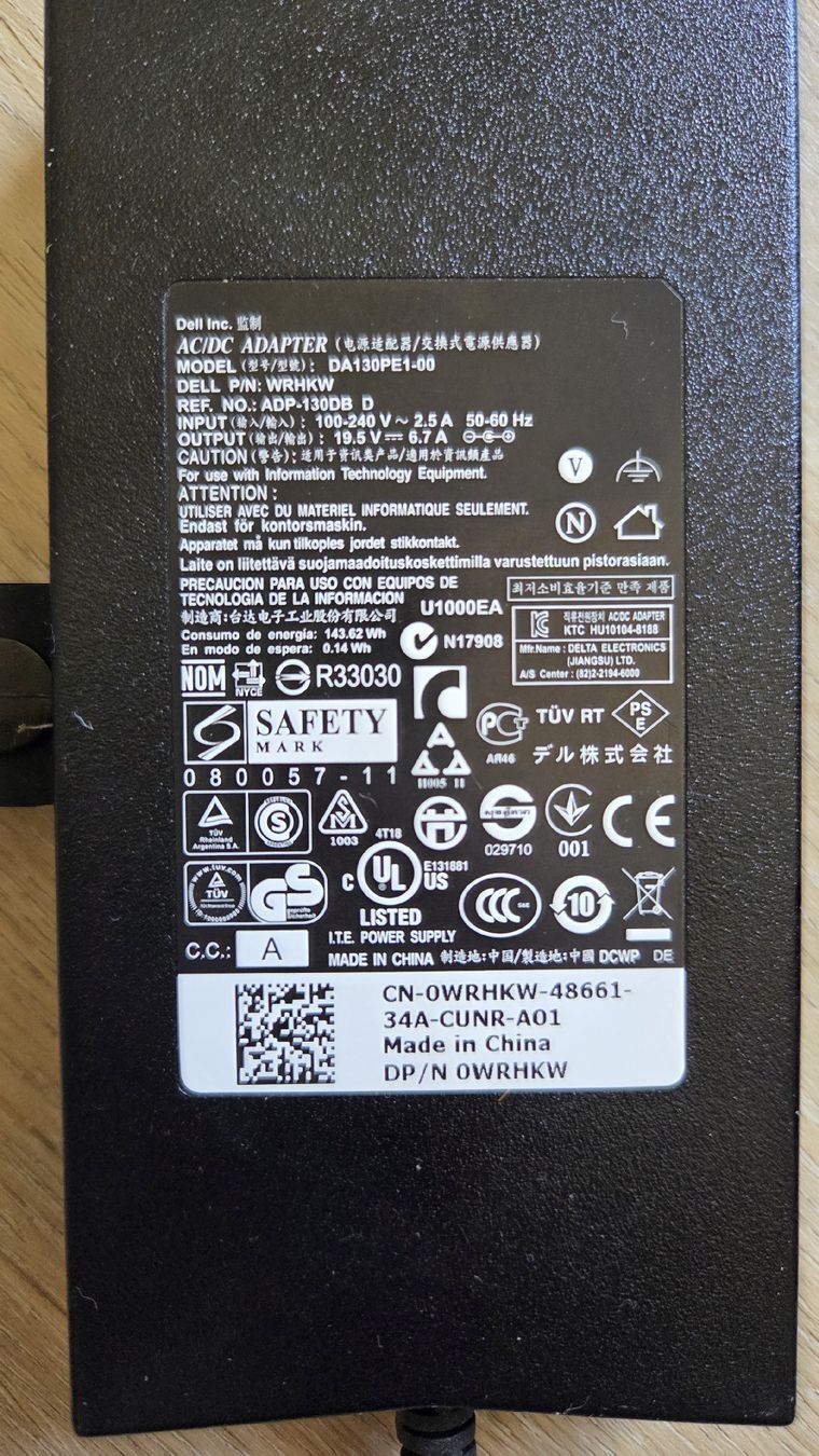 Dell Ladegeräte: Dell Alimentation ac/dc adapter 130W – Neu (gemäss Beschreibung) aus Coffrane von plop 1