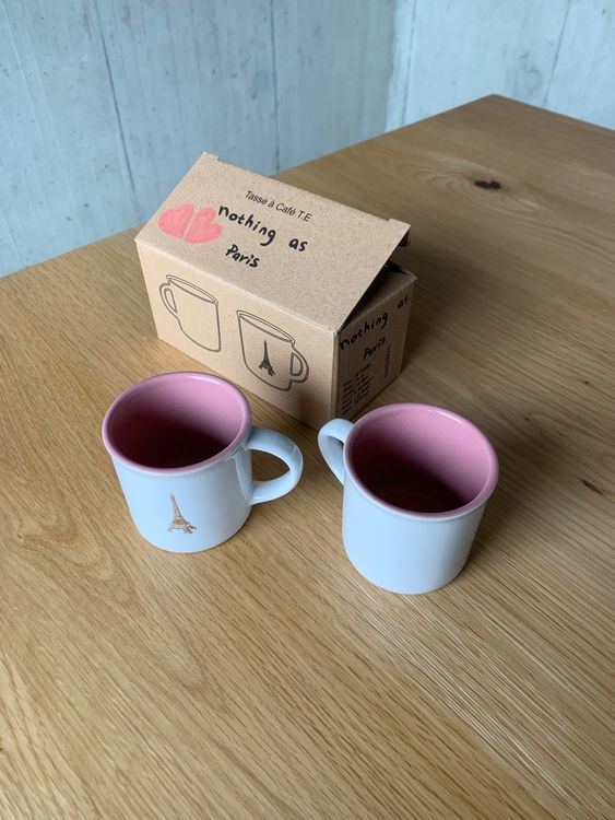 Espressotassen Aus Keramik – 2 Stück, 118 Ml, Ohne Griff, Spülmaschinenfest (Grau)