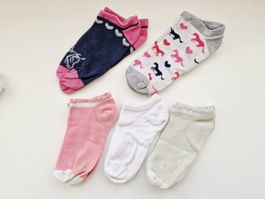 5 Paar Mädchen Sneaker Socken Gr. 27-30