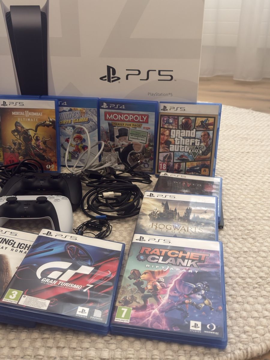 Sony Konsolen: 🎮 PS5 Disc + 2 Controller + 12 Spiele + Headset – Gebraucht aus Uster von sand.set 3