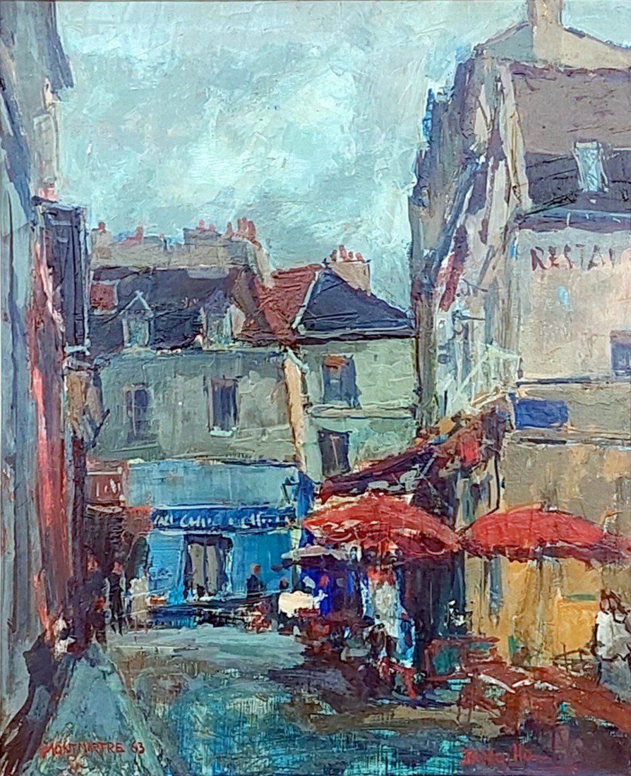 Dipinti: Roger Vuillem, Montmartre 1963 – Usato da Montmelon venduto da canelle-12