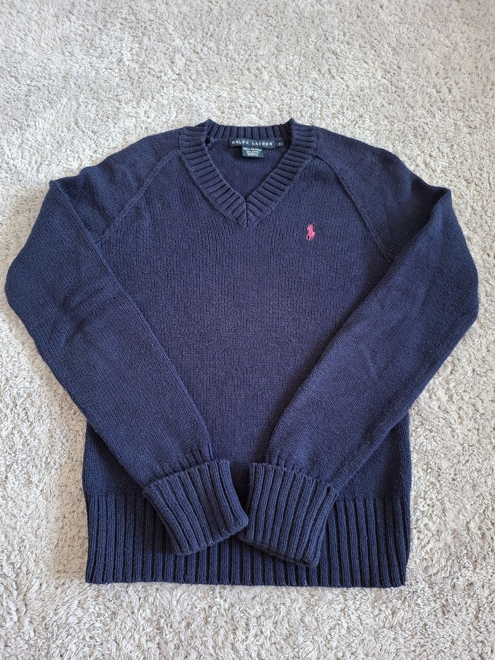 Ralph Lauren Maglioni & Felpe: Pull col V Ralph Lauren bleu marine taille S – Usato da Renens VD venduto da ser_j2fn