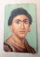 Aus Erbschaft: Fayoum-Portrait einer Dame auf Holz