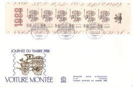 TdB Journée du Timbre 1988 - Heftchenblatt auf FDC