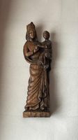 Holzskulptur von Maria und Jesuskind; Madonna