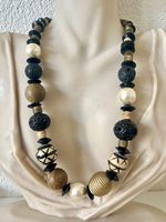 Tragbare Kunst:  Designer Kette aus Naturmaterialien 60cm