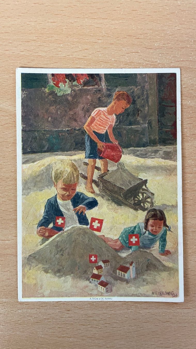 Cartoline postali: Alte Ansichtskarte Bundesfeier 1937 – Usato da Glattfelden venduto da cybermaxx