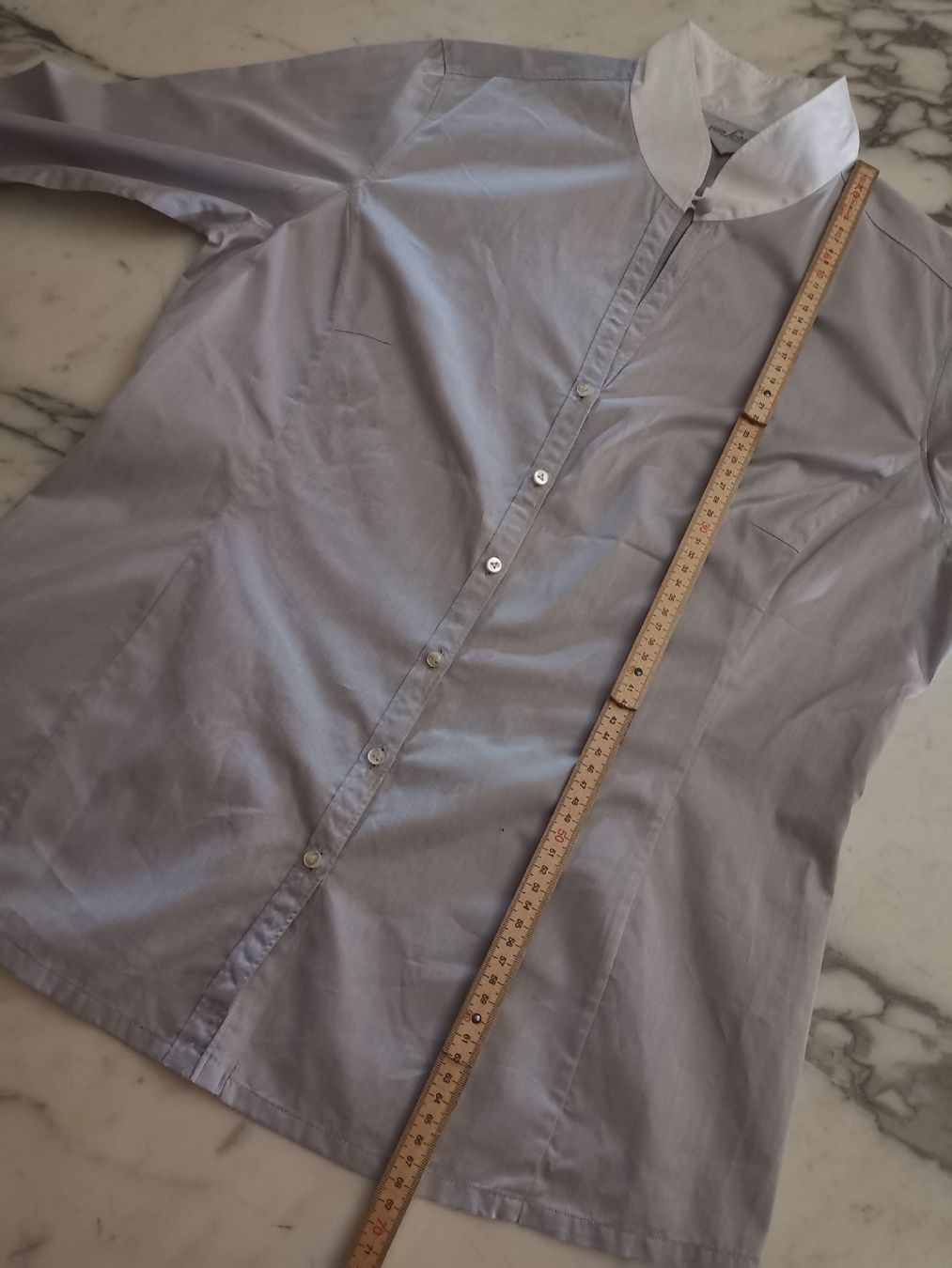 Van Laack Camicette: Van Laack Bluse mit Stehkragen + hübschen Manschetten  – Usato da Uerikon venduto da pink_flamingo 5