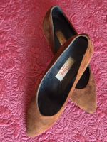 Vintage Wildleder Pumps braun „Pauman linea“ – Made in Italy