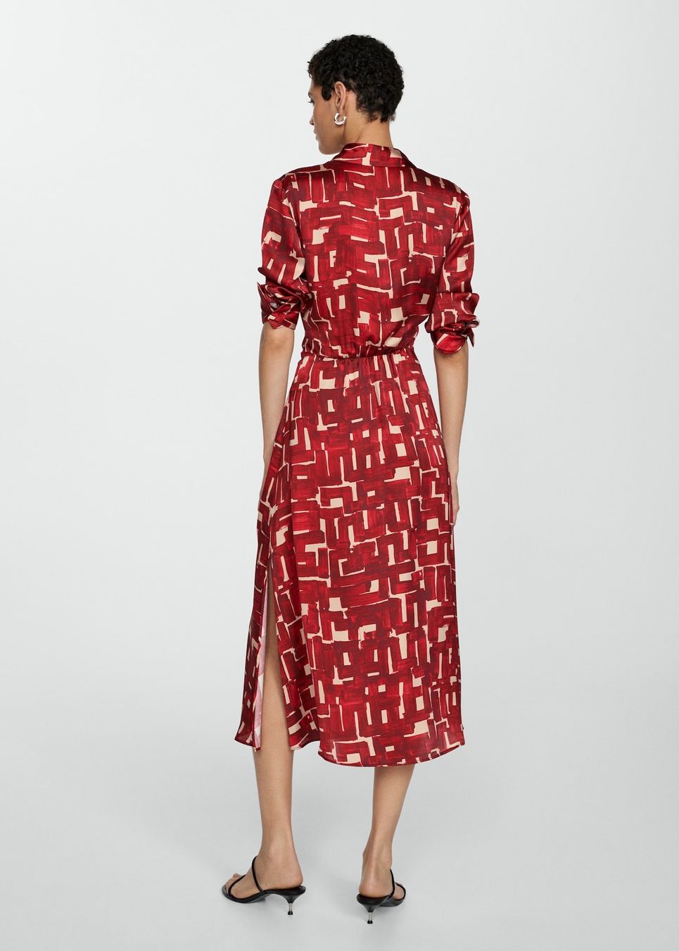 Mango Vestiti: MANGO Red Patterned Midi Dress, MEW MEDIUM – Nuovo (secondo la descrizione) da Wädenswil venduto da Jul_1207 2