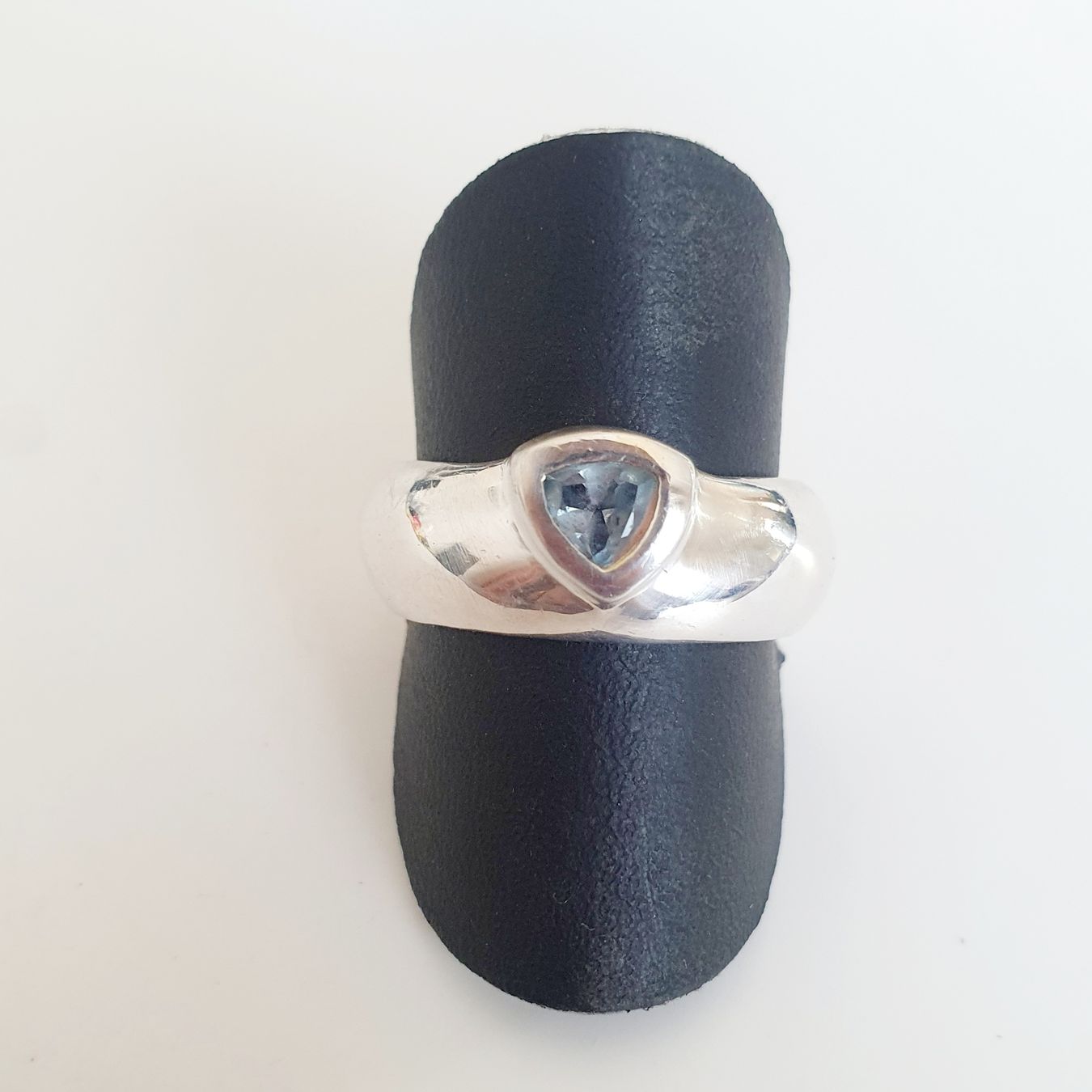 Anelli: Silberring 925 mit hellblauem Stein, Grösse 18.2 mm – Usato da Kreuzlingen venduto da Wunderkiste123 1