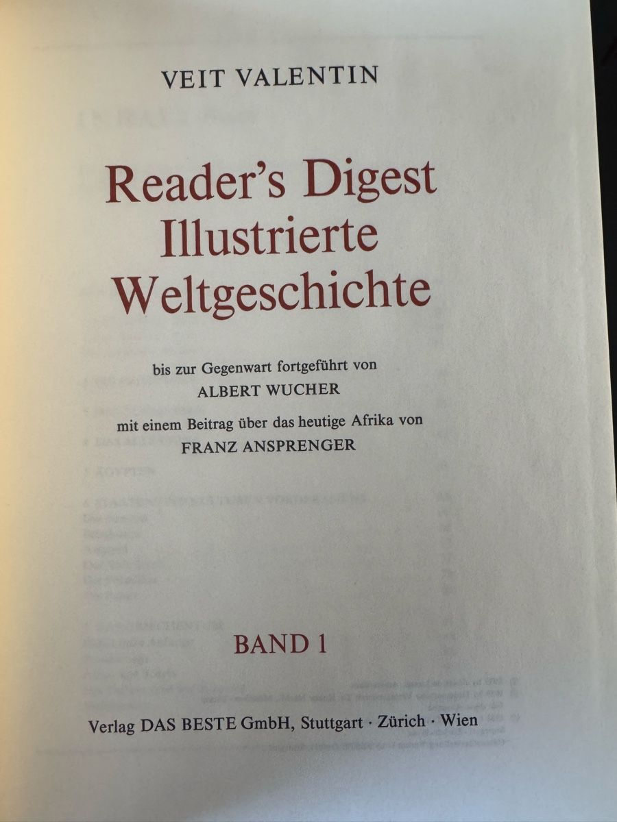 Libri: Reader's Digest Illustrierte Weltgeschichte, Band 2 – Usato da Volketswil venduto da alt_dt9r 2