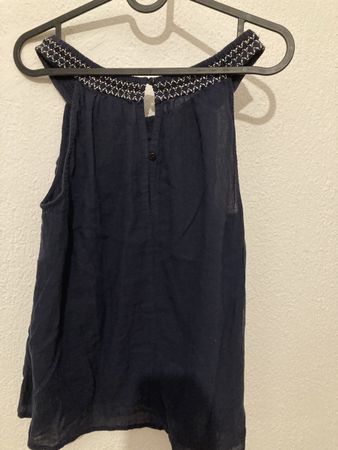 Vero Moda Denim Sleeveless Blouse Dark Blue Size M, fits S