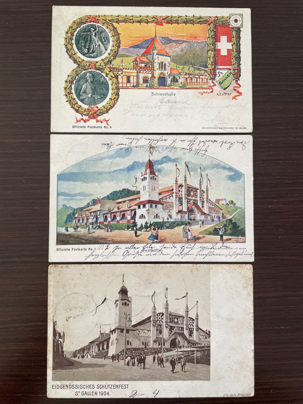 Ansichtskarten: ST. GALLEN Eidg. Schützenfest 1904, 9 Ansichtskarten – Gebraucht aus Wald ZH von TLILEF 5