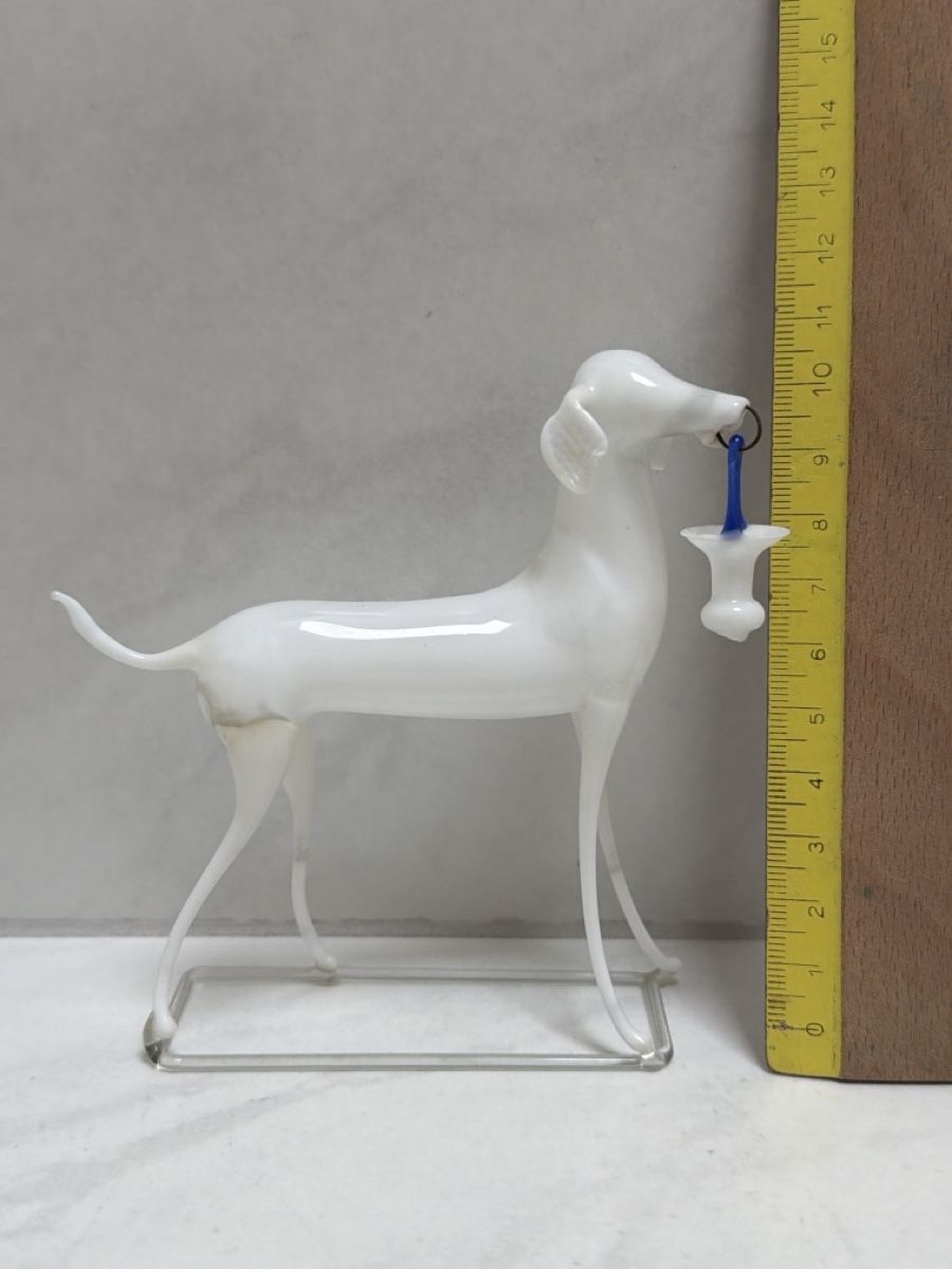 Statuette: Lauscha Windhund aus Glas. – Usato da Biberist venduto da Momo33 4