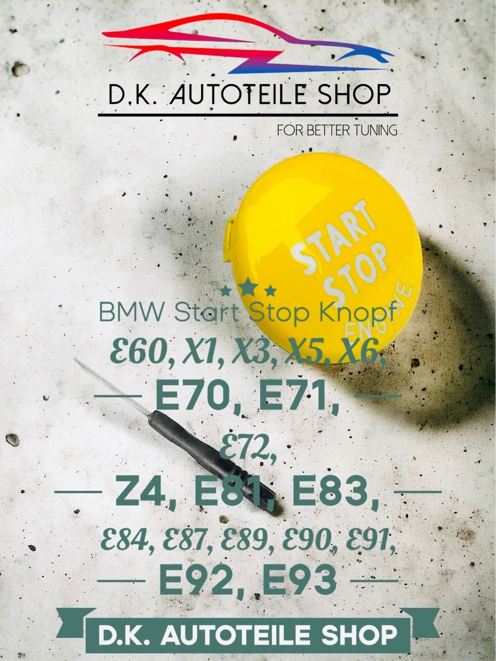 BMW Autres accessoires p. véhicule: BMW Start Knopf E60 E70 E71 E81 E83 E84 E87 E89 E90 E91 E92 – Neuf avec emballage d'origine à Balsthal par D.K.Autoteile8