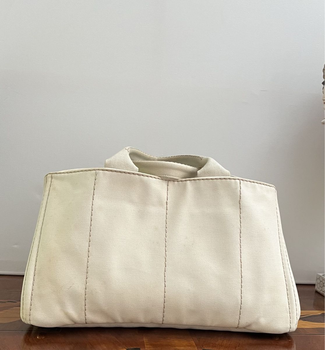 Prada Borse da donna: Prada Canvas Bag XL / beige – Usato da Basel venduto da marinaliane 8
