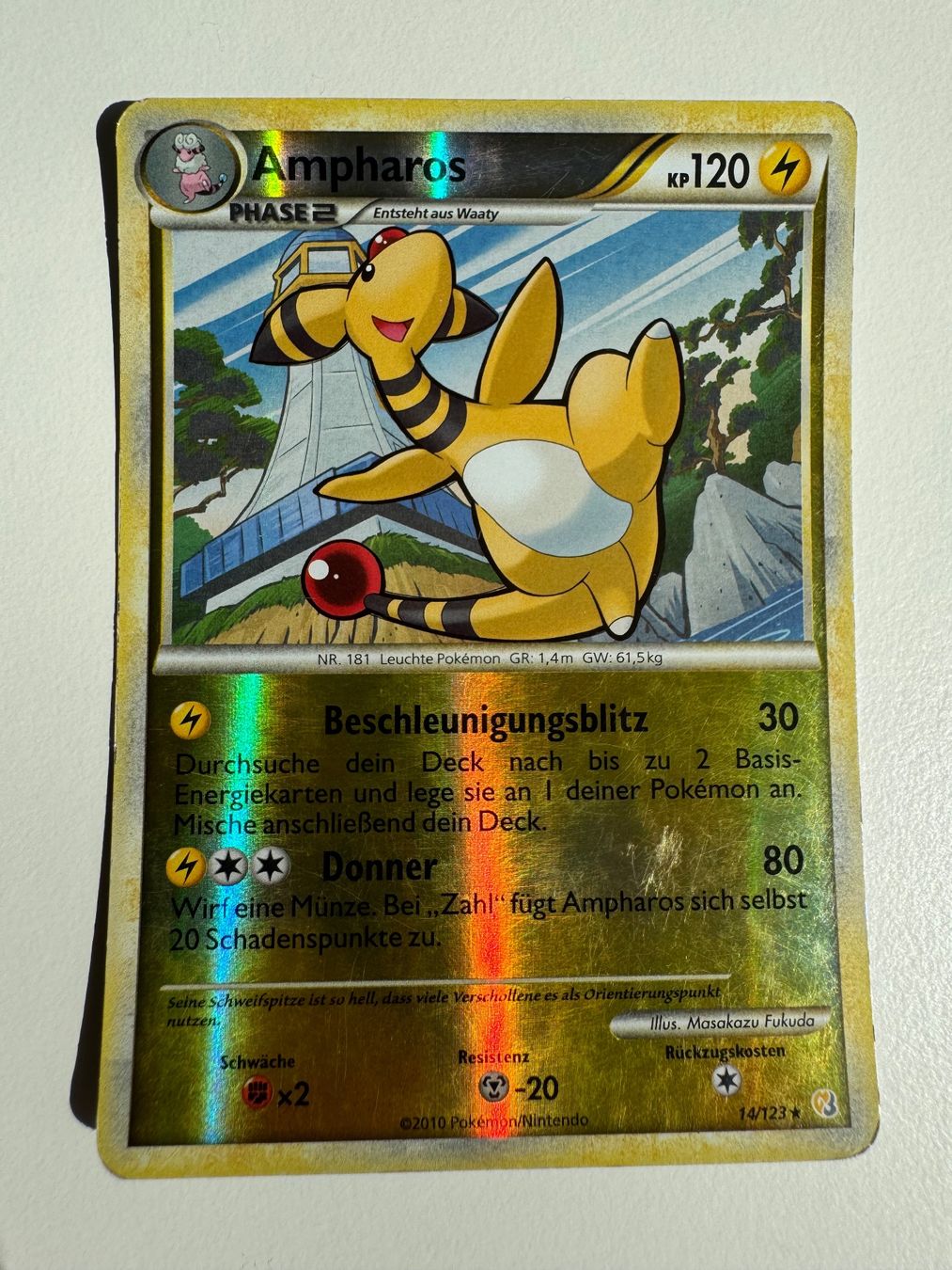 Pokémon Carte collezionabili: Ampharos (HS 14) - Reverse Holo Rare - DE – Usato da Gossau ZH venduto da card-art