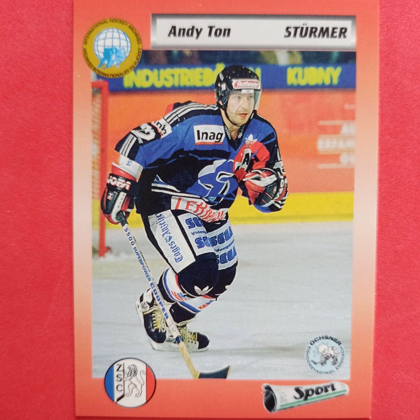 Carte collezionabili: Andy Ton - ZSC - 1993/94 – Usato da Dübendorf venduto da kb86_MOVIE