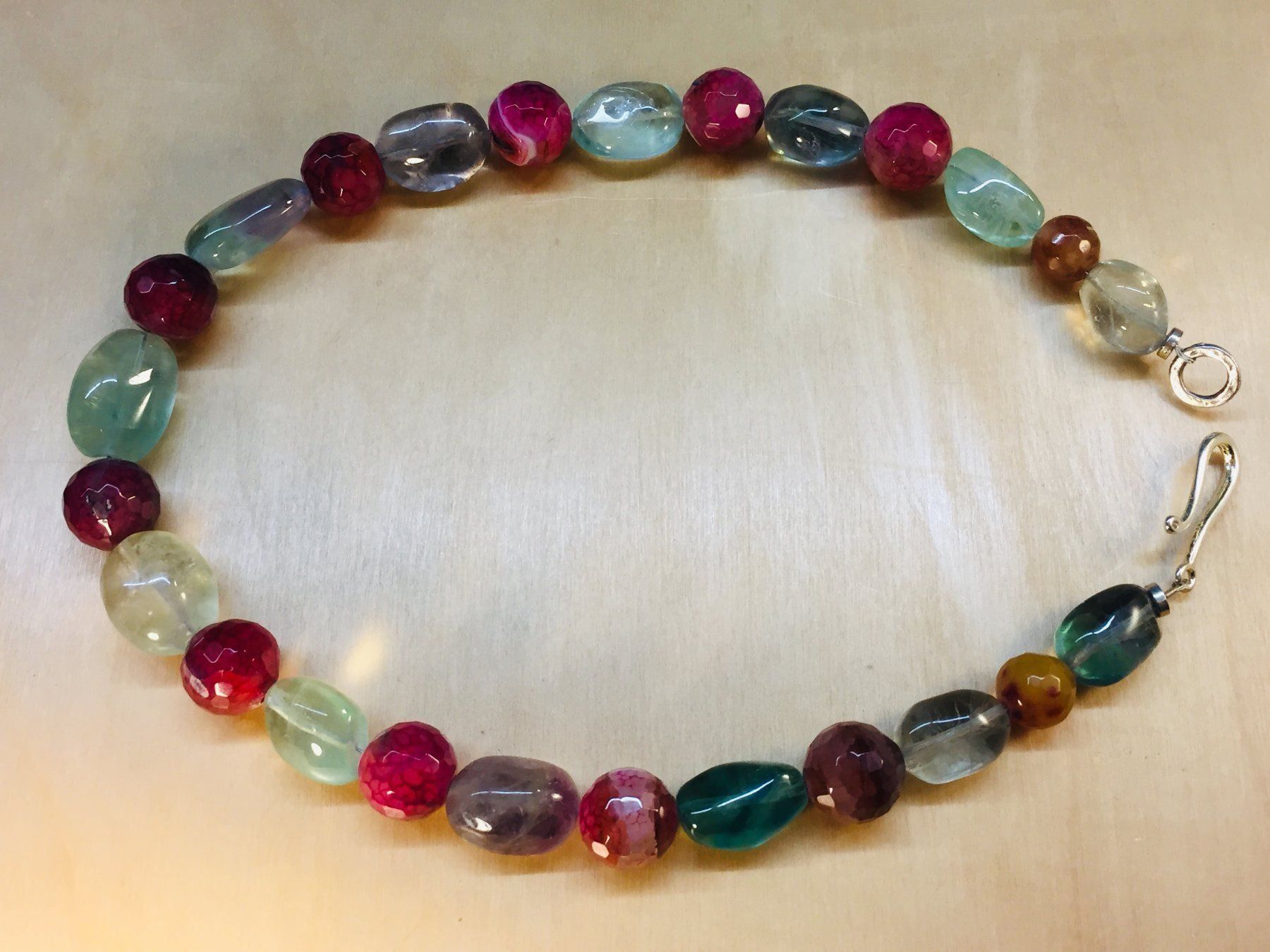 Catenine: Elegante Collier Kette Achat & Fluorit – Usato da Schaffhausen venduto da uniqueketten 1