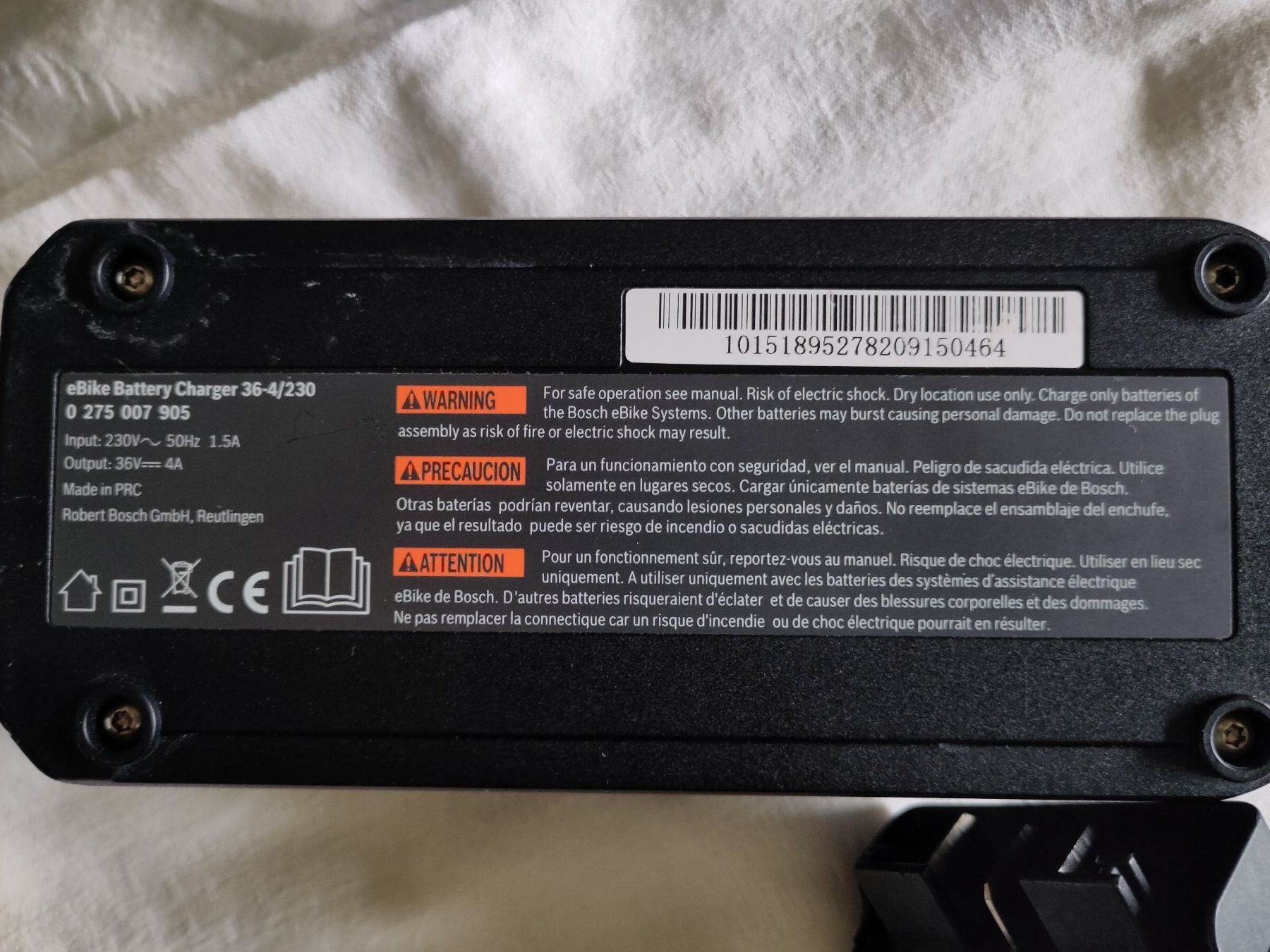Bosch Caricabatterie: ebike battery charger Bosch 36V 4A – Usato da Develier venduto da Loricaire0 2