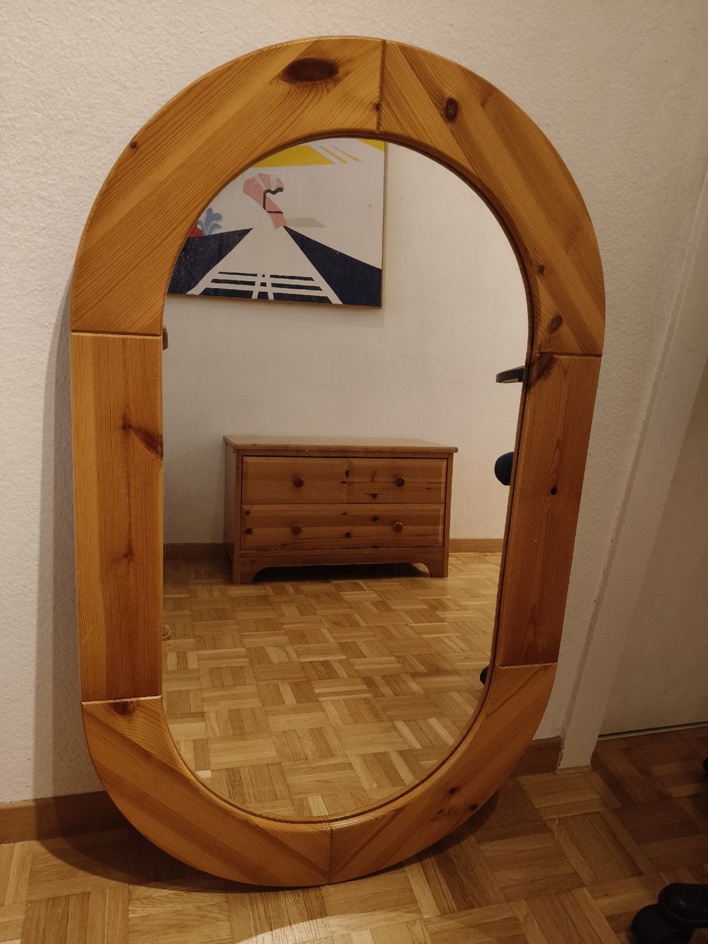 Specchi: Oval wood mirror 100cmx60cm used condition – Usato da Zürich venduto da sha_vw65