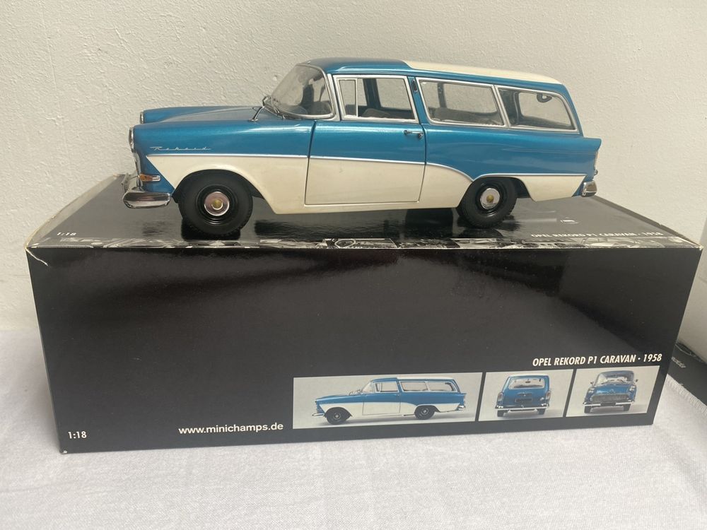 OPEL REKORD P1 CARAVAN 1958-60 Blanc white MINICHAMPS 1:43 de refer