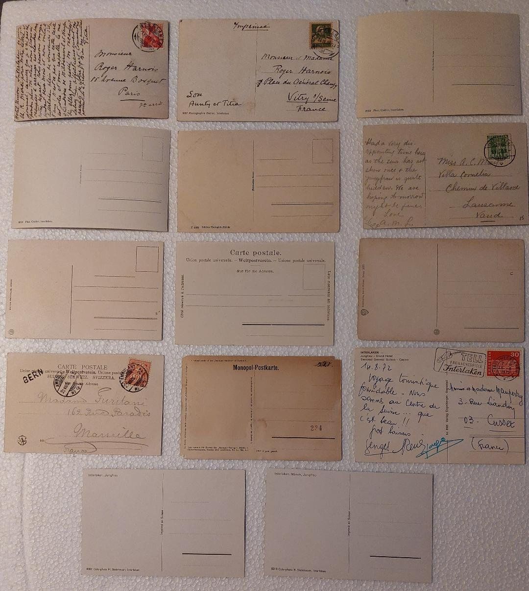 Cartoline postali: INTERLAKEN - Lot de 18 cartes – Usato da Delémont venduto da Domdom1 2