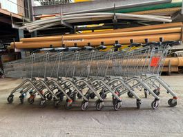 Einkaufswagen, oranger Sitz, 5er-Pack