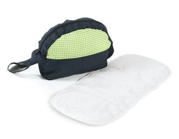 Puppen-Wickeltasche dunkelblau-grün-weiss, fabrikneu