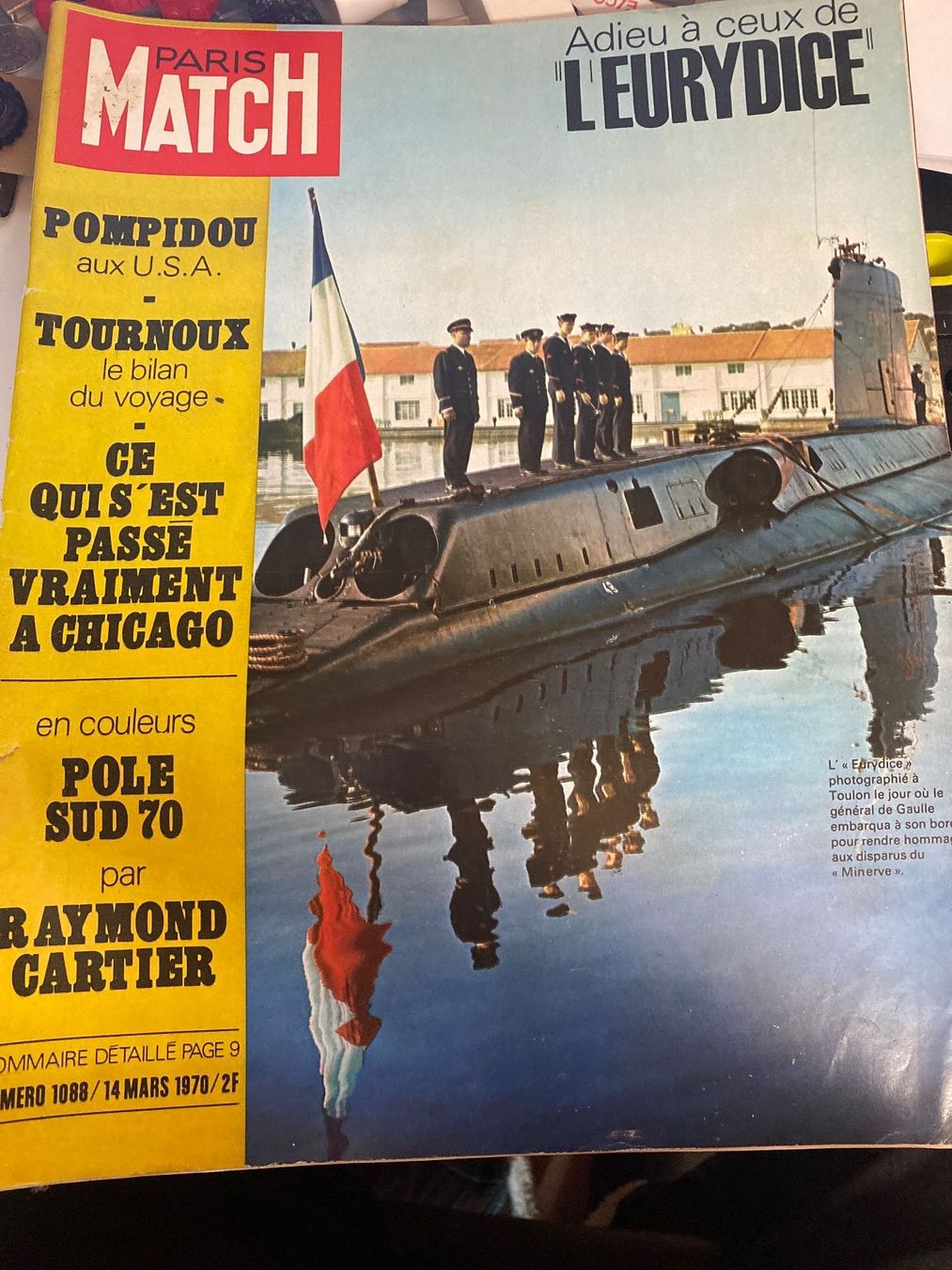 Riviste & Magazine: Paris Match 1970 - L'adieu à Eurydice – Usato da Le Brassus venduto da cinema13
