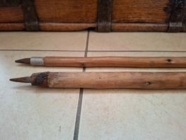 🏔️ Paire de Cannes d'Alpage Authentiques – Bois & Ferrure