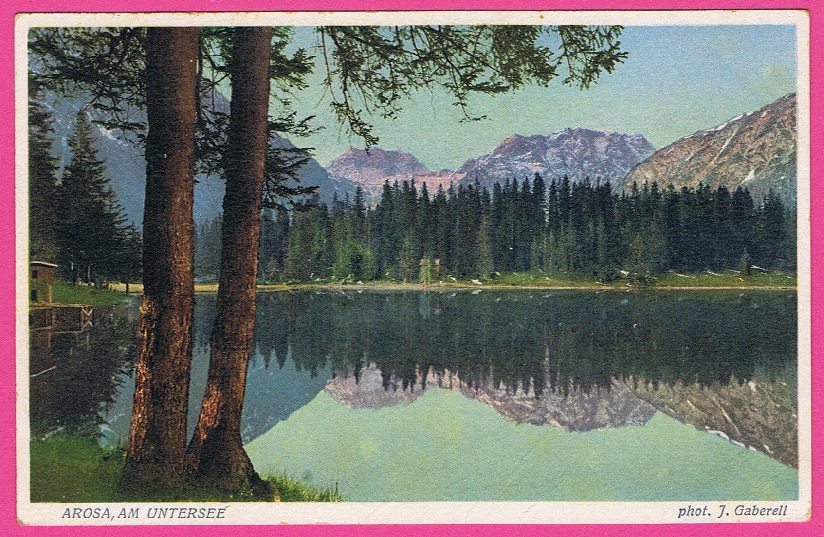 Cartoline postali: Arosa gel 1922 Am Untersee – Usato da Einsiedeln venduto da dillie