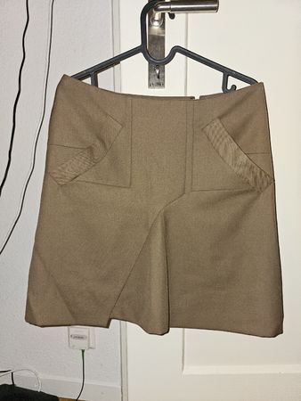 Jupe trapèze Chloé T 36 marron élégante chic