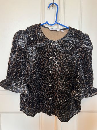 & Other Stories velvet leopard top - 36