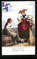Zwei Frauen in Zuger und Luzerner Tracht