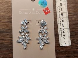 Ohrschmuck mit Zirkonia neu