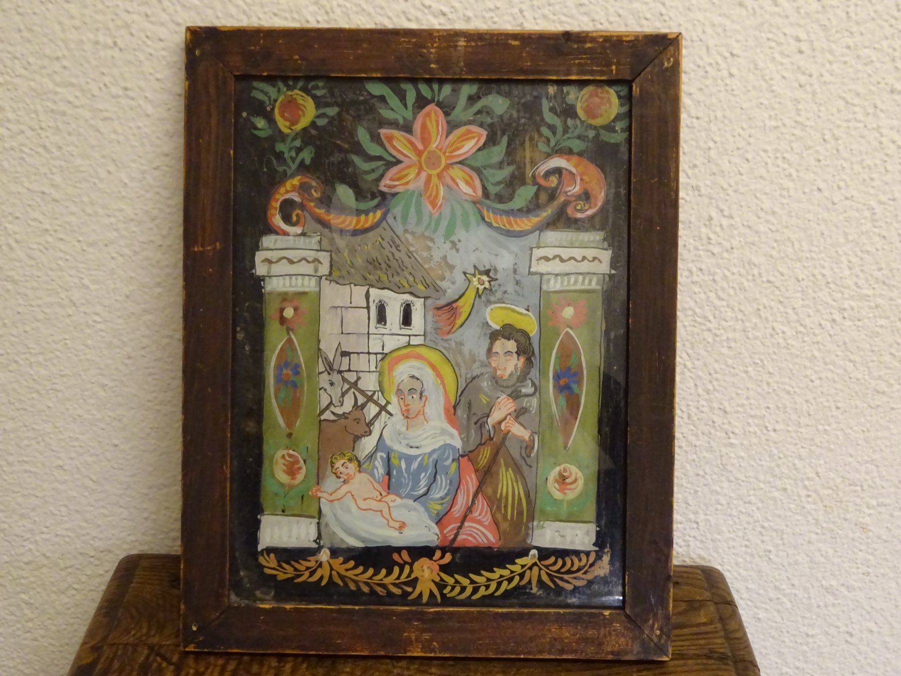 Gemälde: Hinterglasbild / Christnacht Krippe Ikone – Gebraucht aus Esslingen von eintagammeer 6
