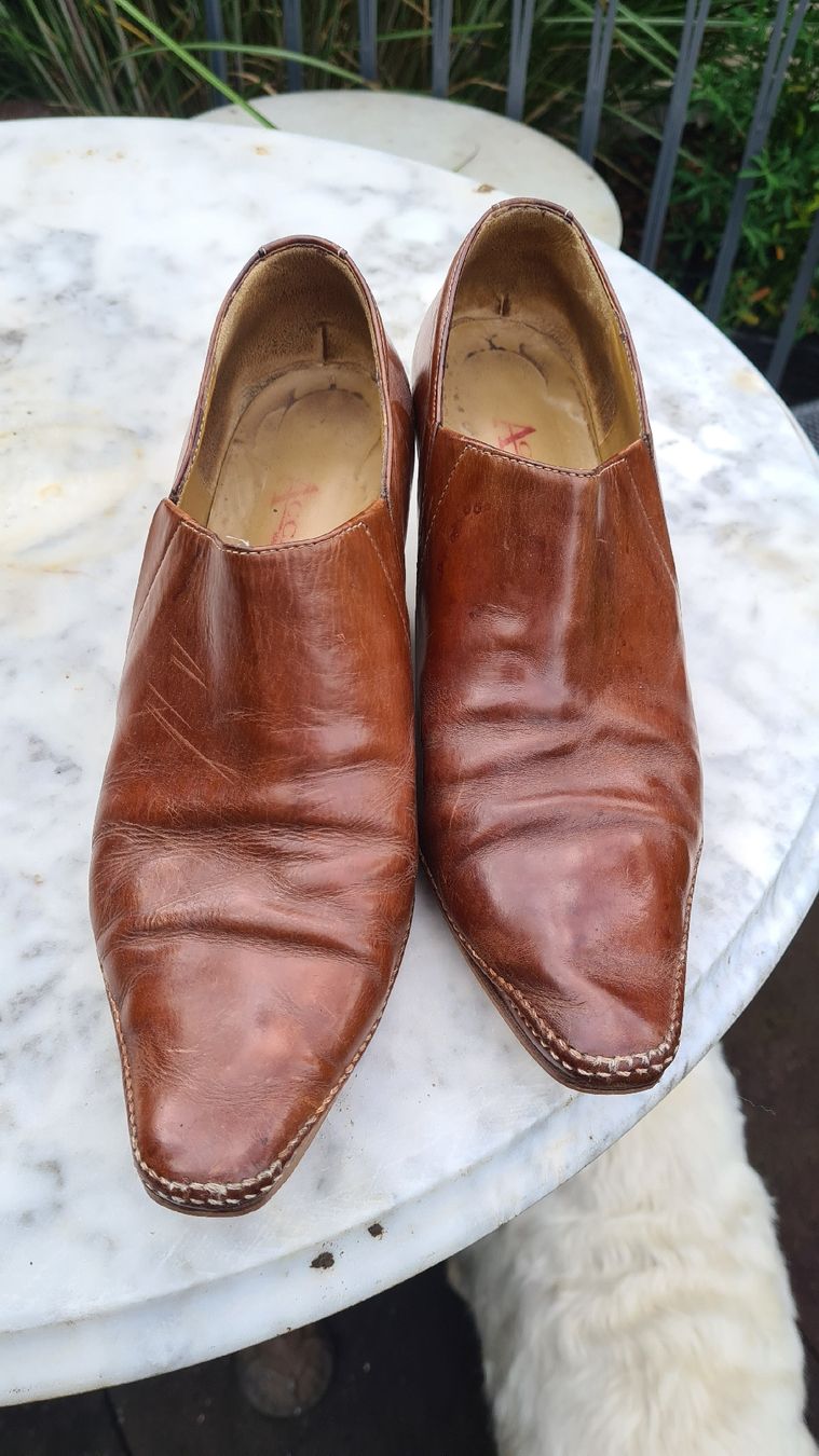 Scarpe da donna: Elegante braune Lederschuhe, Grösse 39. – Usato da Dussnang venduto da Mak13