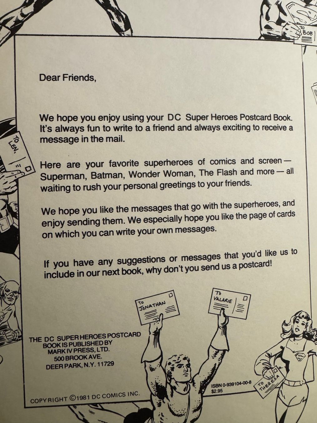 Fumetti: DC Super Heroes - POSTKARTENBUCH von 1981/Superman,Flash usw – Nuovo (secondo la descrizione) da Hedingen venduto da Wowi 1