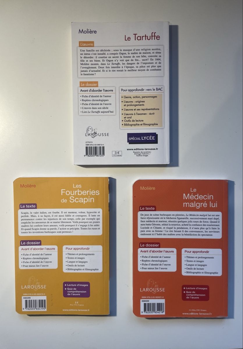 Libri: Lot de livres - Molière – Usato da Chemin venduto da nzr_s6sy 1
