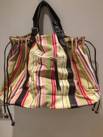 Damen  Bundgestreifte Wochenendtasche by USA-BUENO, wie NEU