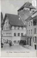 Brugg - Rathaus und Schwarzer Turm