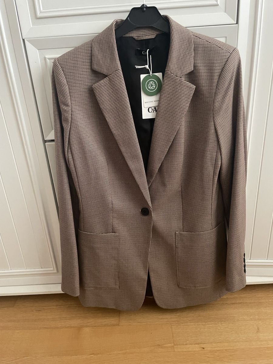 C&A Giacche: C&A Brown Checked Blazer, Size 38, Great Condition! – Nuovo e nell'imballaggio originale da Münsingen venduto da Simged 1