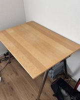 Schreibtisch Holzplatte Metallbeine