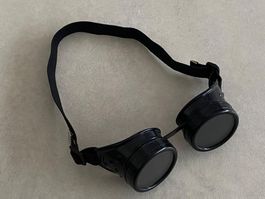 Steam Punk Brille schwarz