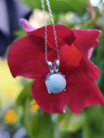  Larimar Anhänger 925 Silber Sommer Schmuck 💍