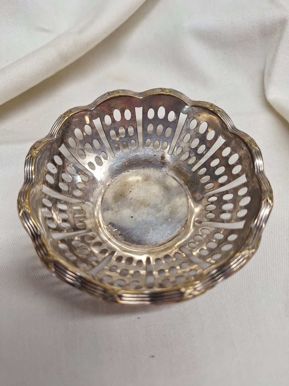 Ciotole: Antikes Jugendstil Schälchen versilbert. – Usato da Rheinfelden venduto da Cleopatra2000 2