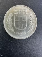 5 Franken 1965 Sammelmuenze guter Zustand