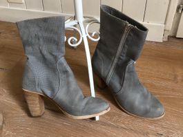 Bottines Vera Gomma Daim gris clair 38
